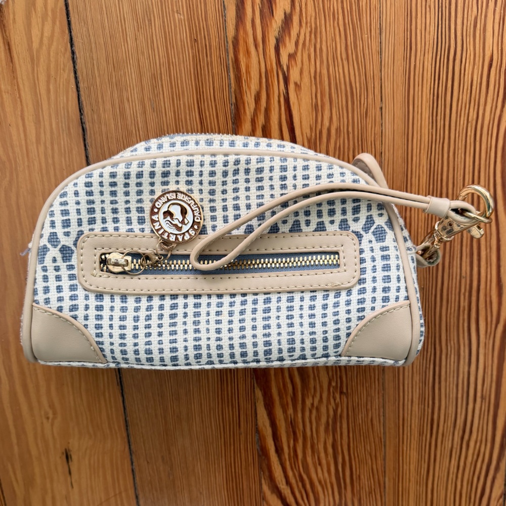 Spartina 449 Songbird Golf Accessory Pouch Light Blue & Cream View 2